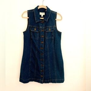 Universal Thread Denim Button Up Mini Dress Size M